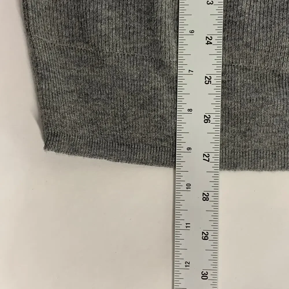 J.Crew Mens Wool Cotton Henley Thermal T Shirt L Gray Ribbed Layering